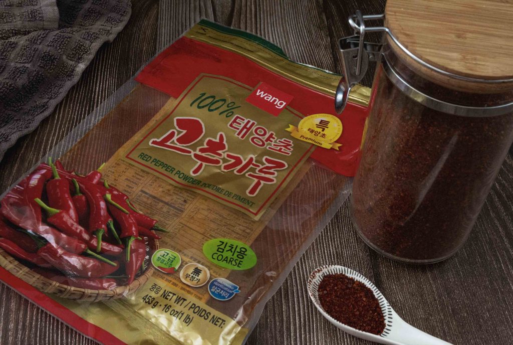 La poudre de piment venu de Corée appelé le Gochugaru